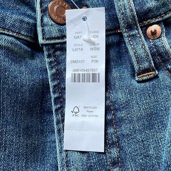 J Crew Vintage Slim Straight Size 26P - Picture 3 of 13